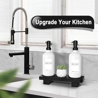KASUNTING Hand Soap Dispenser for Kitchen, Bathroom Soap Dispenser Set - Image 5