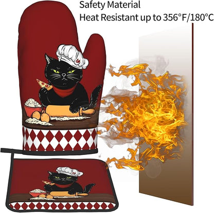 Cat Pot Holders and Oven Mitts - Image 5