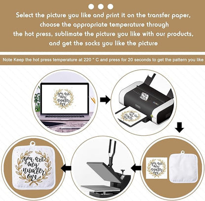 Patelai 30 Pieces Blank Sublimation Oven Mitts Set Include Blank Sublimation - Image 6