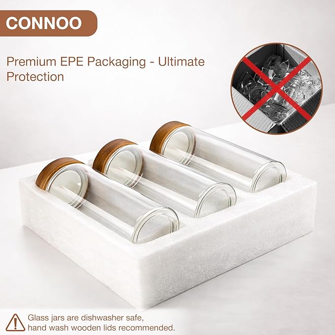 CONNOO 40oz Airtight Glass Storage Containers - Image 7