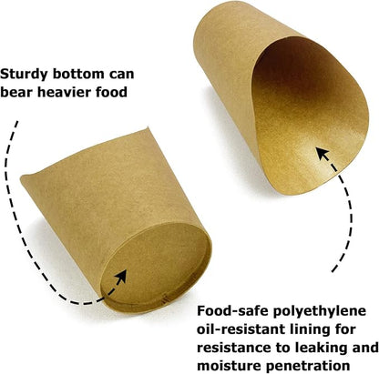 CAMKYDE 100 Pcs French Fries Holder, 12oz Disposable Paper French Fry Cups Charcuterie Cups for all Occasions (12oz)