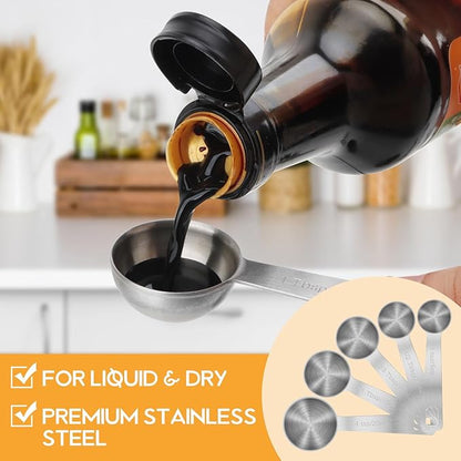 6 PCS 1 Teaspoon Stainless Steel Single Measuring Spoon - Image 2