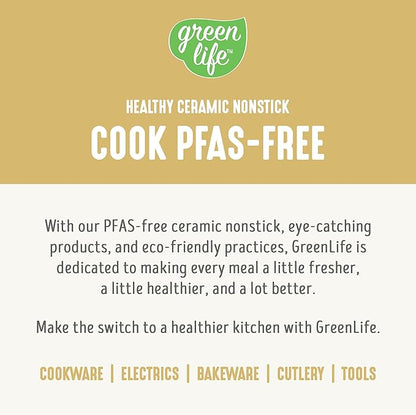 GreenLife 16 Piece Nonstick Cookware Set, Soft Grip Non-Toxic PFAS-Free Ceramic - Image 9
