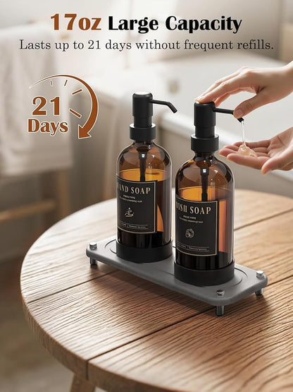 Luxspire Soap Dispenser Set, Hand Soap Dispensers - Image 4