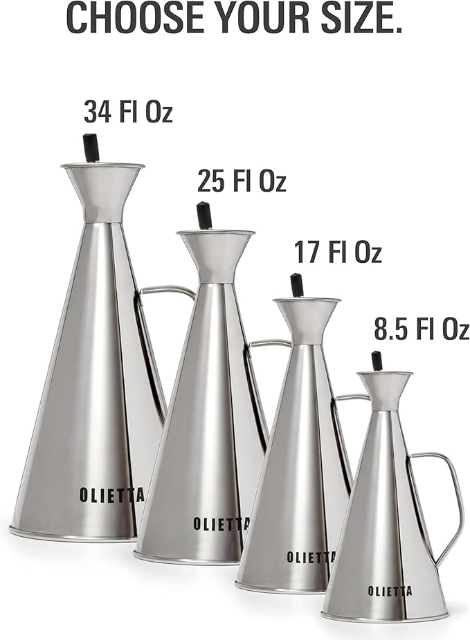 Olietta Olive Oil Dispenser Bottle Gold Stainless Steel Non Drip Leak Proof No - Image 8