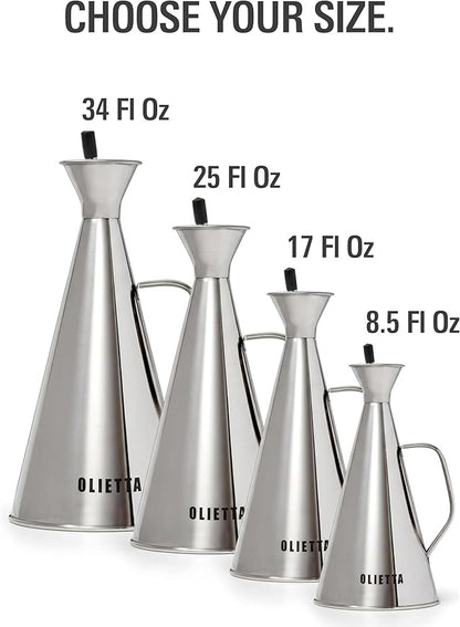 Olietta Olive Oil Dispenser Bottle Gold Stainless Steel Non Drip Leak Proof No - Image 8