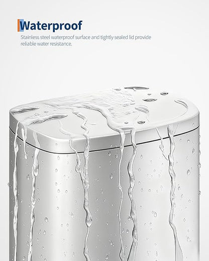 Garvee 13 gal and 2.6 gal Stainless Steel Trash Can Combo Set, Rustproof - Image 5