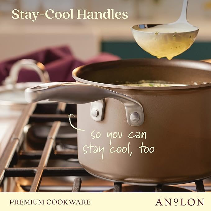 Anolon Ascend Hard Anodized Nonstick Sauce Pan/Saucepan and Lid - Image 5