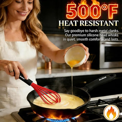 Anaeat Silicone Whisk, Thick Stainless Steel Wire Inner - Image 4