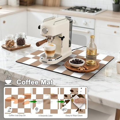 Dish Drying Mats for Kitchen Counter, Waterproof Coffee Mat for Countertop - Image 3
