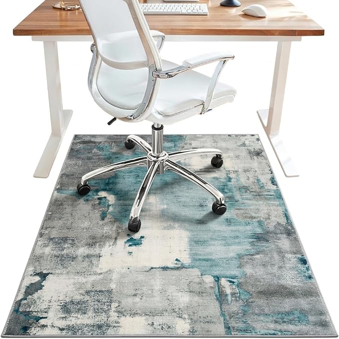 48"x72" Office Chair Mat for Hardwood Tile Floor, Under Desk Carpet Protector by BESBLEE