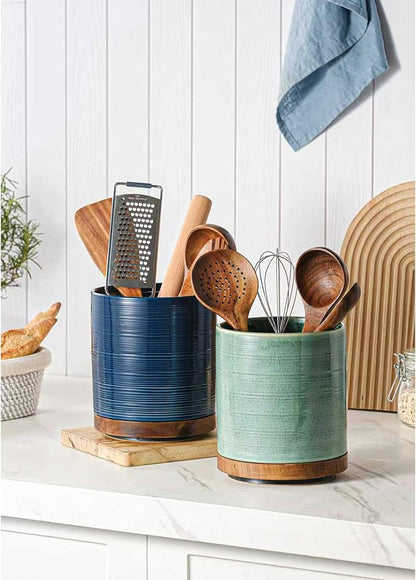 Utensil Holder, 360° Rotating Extra Large Ceramic Kitchen Utensil Holder - Image 7