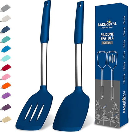 BakeRoyal Silicone Spatula Set by BAKEROYAL