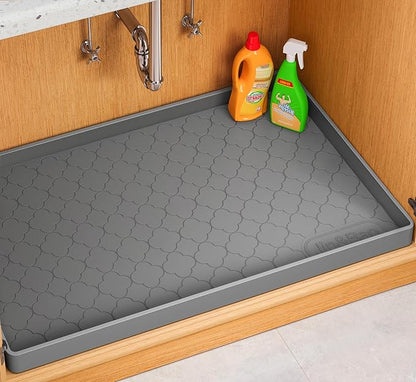 Jin&Bao Waterproof Under Sink Mat 37" x 22", Thick Silicone Mat Cabinet by Jin%26Bao