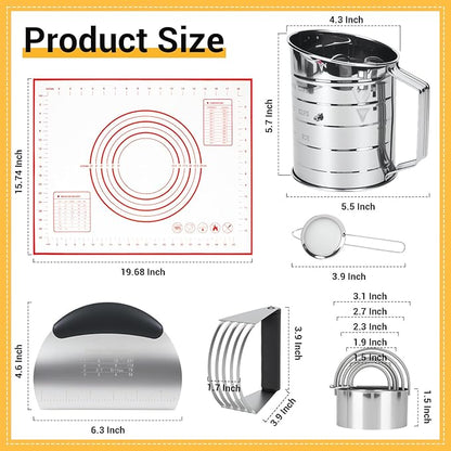 Baking Tool Kit: pastry cutter, flour sifter - Image 6