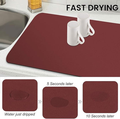 WISELIFE Dish Drying Mat Super Absorbent Drying Mat Large Dish Drying Mats - Image 4