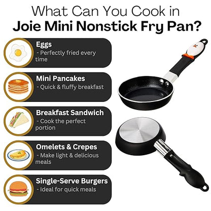 Joie Mini Egg Frying Pan, Small Nonstick Skillet, Heat-Resistant Handle - Image 3