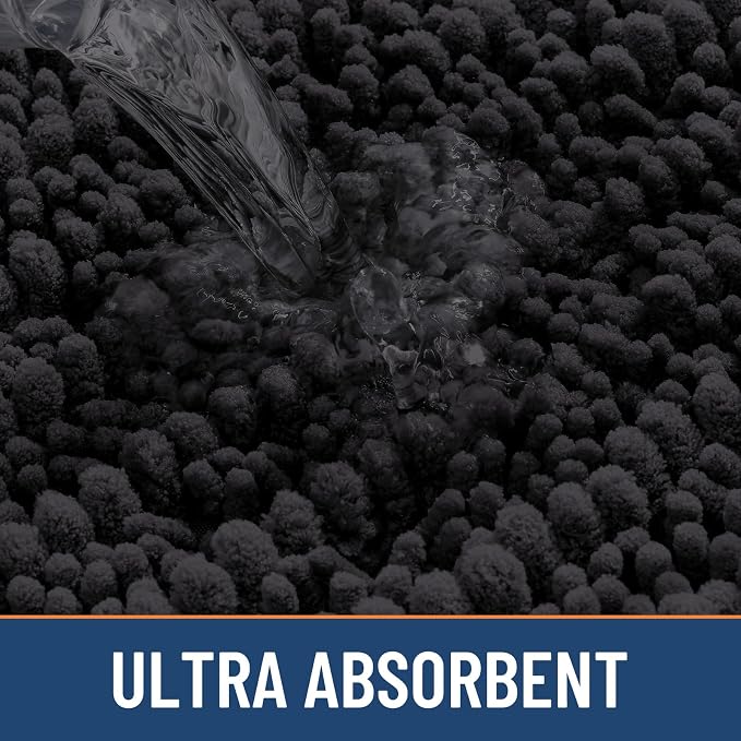 Smiry Dog Door Mat for Muddy Paws 47x20, Absorbent Dirt Trapper, Non-Slip - Image 5