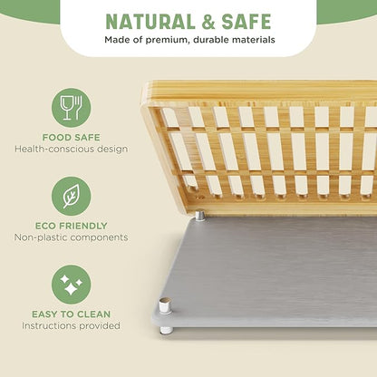 NIUM Stone Drying Mat for Kitchen Counter & Bamboo Rack - Image 5