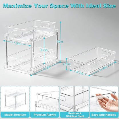 2 Tier Under Sink Organizer Bathroom Organizers and Storage - Image 6