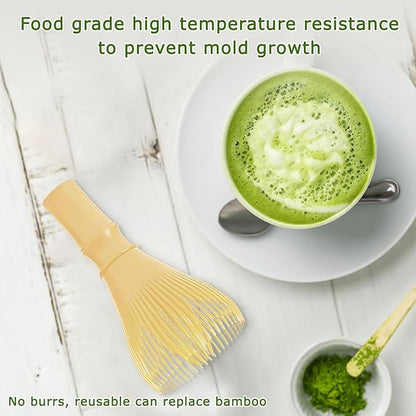 Matcha Whisk, Reusable Plastic Ceramic Matcha Whisk Easy to Clean Stirring Tool - Image 4