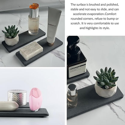 NiuYichee 2 Pcs Water Absorbing Stone Trays, Kitchen/Bathroom Sink Soap Dish - Image 8