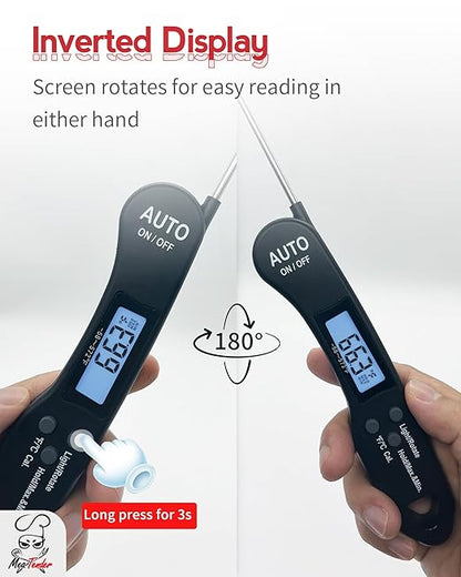 5 PCs Instant Read Meat Thermometer, 1.2s Fast Read, ±1°F Accuracy, -58°F to - Image 5