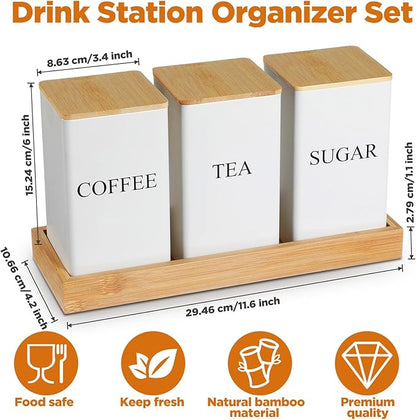 3 Pack Coffee Tea Sugar Container - Image 2
