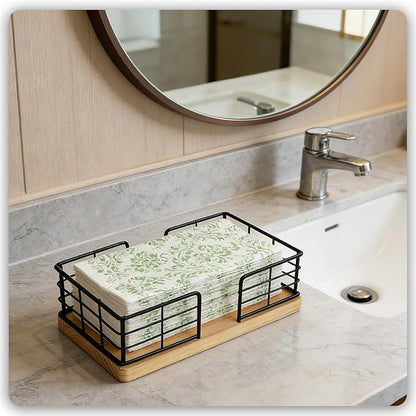 Kordory Wooden Guest Towel Holder Tray - Image 5