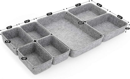Welaxy Office drawer organizers trays felt storage bin organize dividers Box - Image 7
