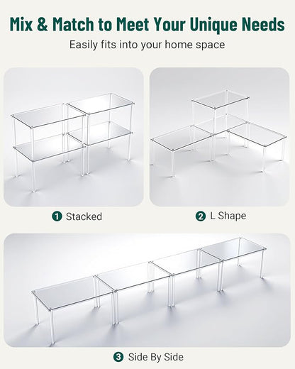Bobomoment Acrylic Cabinet Organizer, Desk Countertop Shelf Organizer, Pantry - Image 7
