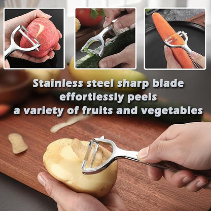 Vegetable Peeler with Bottle Opener, Stainless Steel, Razor-Sharp Blade - Image 2
