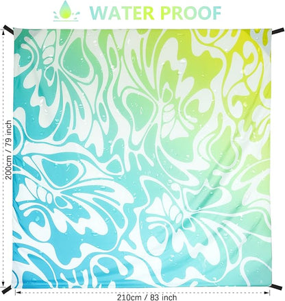 HIHOHO Beach Blanket Waterproof Sandproof Extra Large Beach Mat 79" X - Image 2