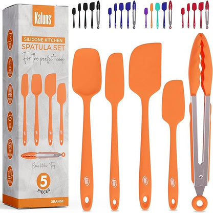 Kaluns Silicone Spatula Set, 4 Rubber Spatulas 600°F Heat Resistant, Nonstick by Kaluns%C2%AE