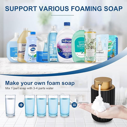 Ceramic Foaming Soap Dispenser, 12 oz Bathroom Foam Hand Soap Dispenser - Image 4