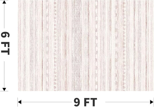 6x9 Pink Area Rugs for Living Room Machine Washable Rug Distressed Girls - Image 2