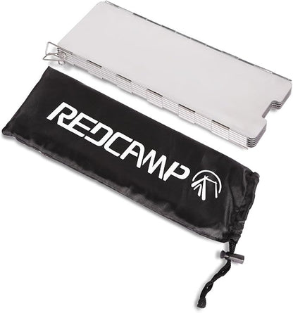 REDCAMP Folding Outdoor Stove Windscreen, 9 Plates Aluminum Camping Stove - Image 6