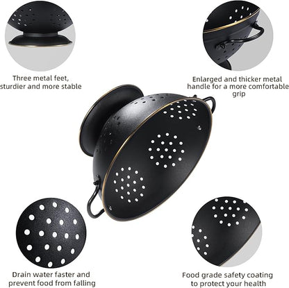 Metal Colander Set of 2, Strainer Basket - Image 5
