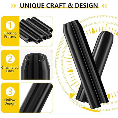 274Pcs Roll Pins Assortment, 65Mn Steel Black Roll Pins - Image 4