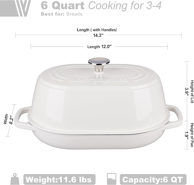 VORRINGARD Enameled Cast Iron Dutch Oven Pot - Image 2