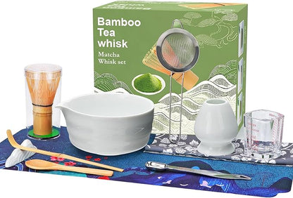 Matcha Whisk Set, Matcha Kit, Whisk Made from 100% Natural Bamboo, 11-component by Maredash