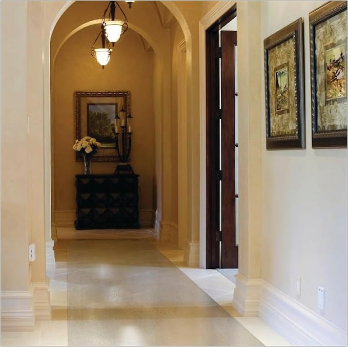 Clear Hard Floor Runner, USA Made, 24 x 84 Inch, 2mm Thick Clear Vinyl - Image 2
