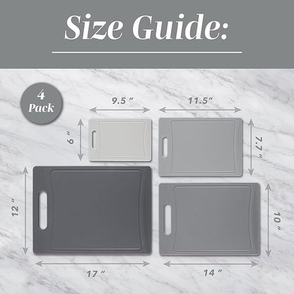 COOK WITH COLOR Non-Slip Cutting Board Set – Kitchen Essentials with Easy Grip - Image 5