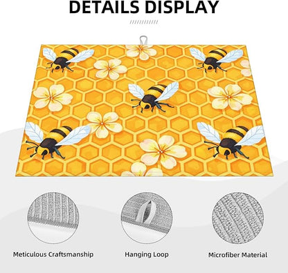 Bee Dish Drying Mat For Kitchen Counter Absorbent Large Kitchen Fast Dry Pad - Image 4