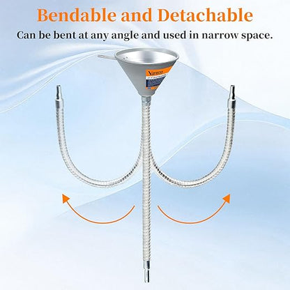 3Pcs 14.84" & 27.56" Steel Bendable Spout Funnel - Image 4