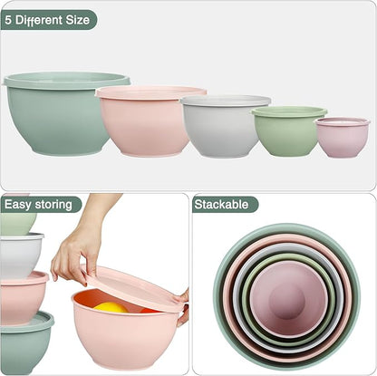 Greentainer Plastic Mixing Bowls - Image 6