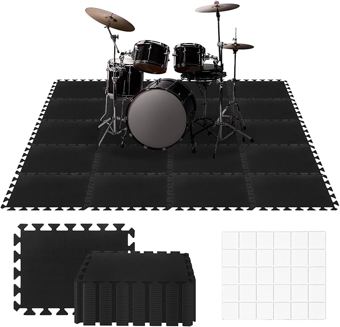 20 Pieces Sound Absorbing Interlocking Floor Mats, 15.7 x 11.8 x 0.4 inches by LITLANDSTAR