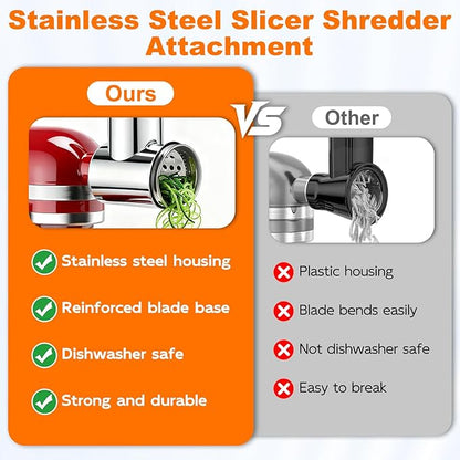 Stainless Steel Slicer Shredder Attachments - Image 5