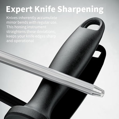 Knife Sharpener Rod, 13 Inch Carbon Steel Honing Steel - Image 5