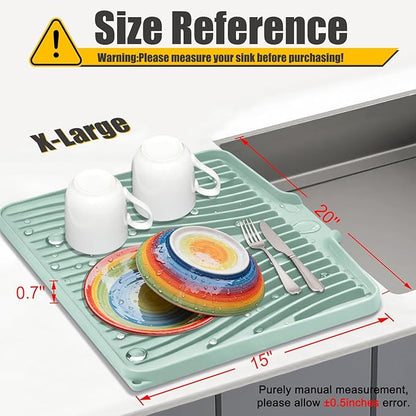 TIKNIK Silicone Dish Drying Mat, Stone Drying Mat - Image 2